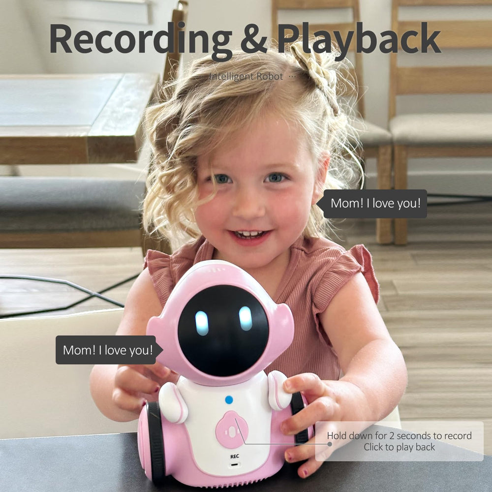 GILOBABY robot toy recording function captures a message up to 90 seconds.