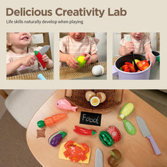 GILOBABY toy-cutting-board-knife for safe slicing pretend play