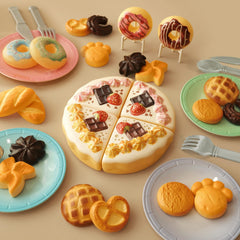 GILOBABY toy food dessert cakes for pretend play, perfect for creative tea parties