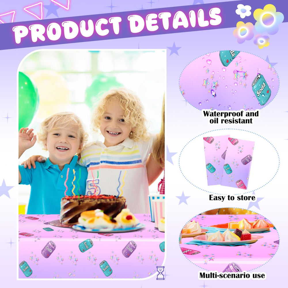 Gilprop purple tablecloth creates sophisticated decor for dinners and parties