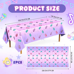 Gilprop two-pcs purple tablecloth pack ideal for casual to formal events