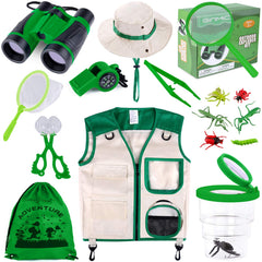 GINMIC Kids Explorer Kit binoculars for close-up nature viewing during outdoor adventures.