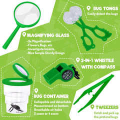 GINMIC Kids Explorer Kit magnifying glass for detailed bug observation.