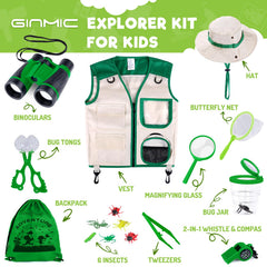 GINMIC Kids Explorer Kit vest with sun protection for young explorers.