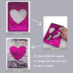 GINMLYDA Sequin Girls Journal has 160 lined pages for organized notes.