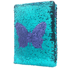 GINMLYDA Sequin Girls Journal cover with butterfly design, ideal for creative writing and doodling.