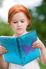 GINMLYDA Sequin Notebook 160 lined pages for neat handwriting and drawing.