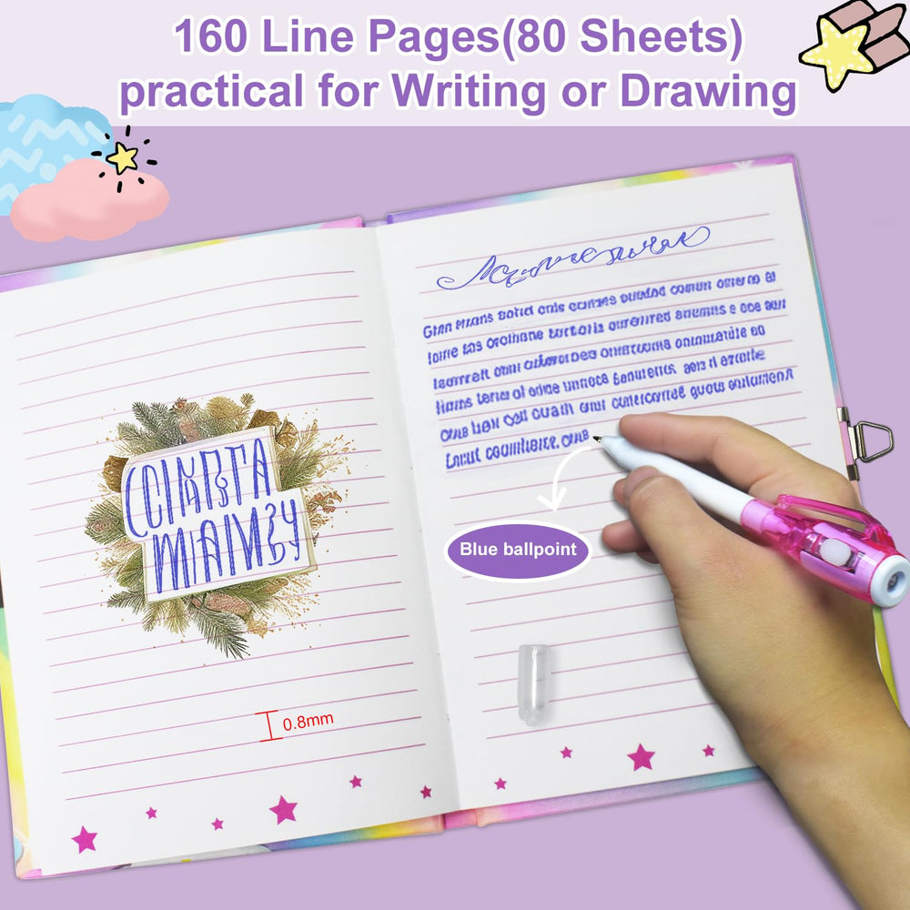 GINMLYDA Unicorn hardcover diary with pop fidget bubbles for playful focus.