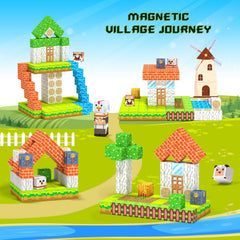 Girigi Magnetic Blocks Crops Patterns: bright patterns spark visual thinking during play