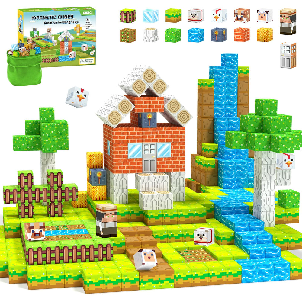 Girigi Magnetic Blocks Farm Life Set: kids build a bustling rural scene for imaginative play