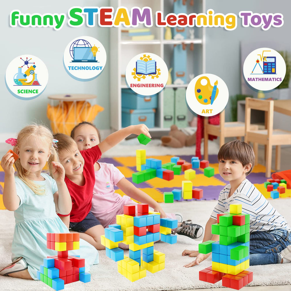 Idea booklet guides building challenges and creativity with Girigi blocks