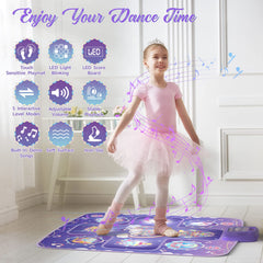 GirlsHome Dance Mat features an anti-slip bottom for secure jumping and movement.