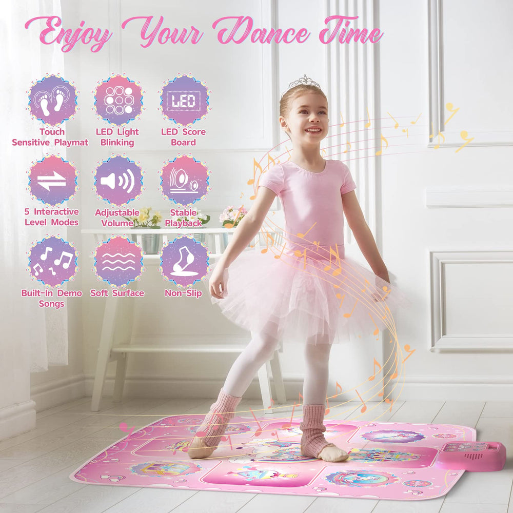 GirlsHome Dance Mat waterproof surface for easy cleaning.