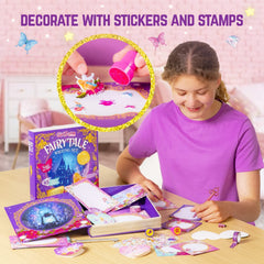 Envelopes and stamps match the fairytale theme for keepsake letters