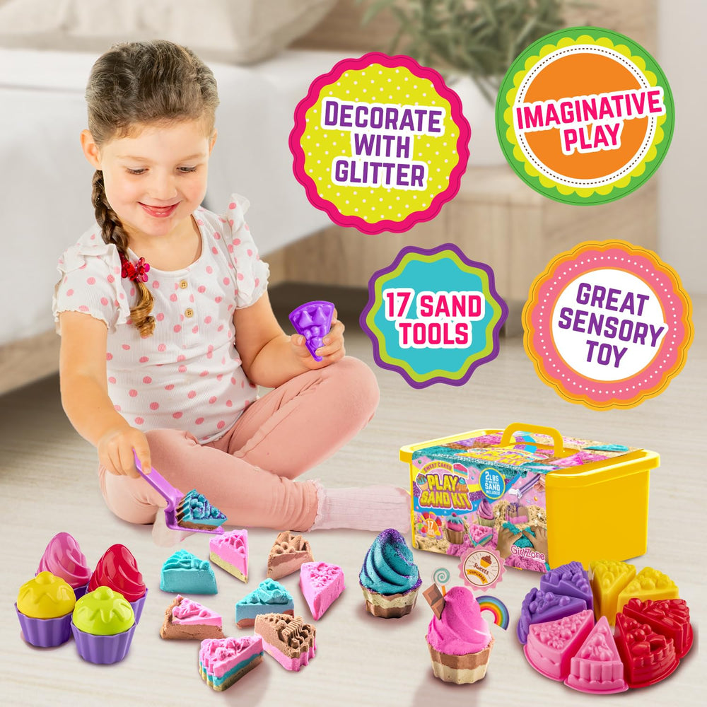 GirlZone 17 tools for cake design boost creativity during pretend baking sessions.