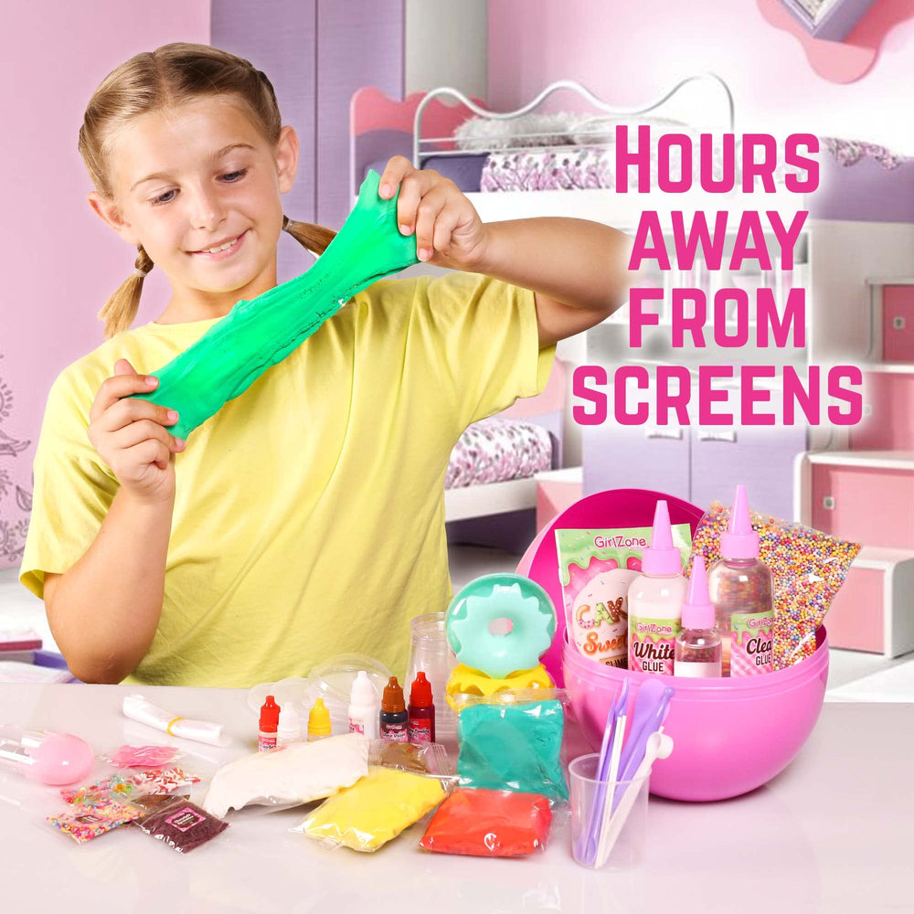 GirlZone Slime Gift Set evokes festive fun for a screen-free activity.