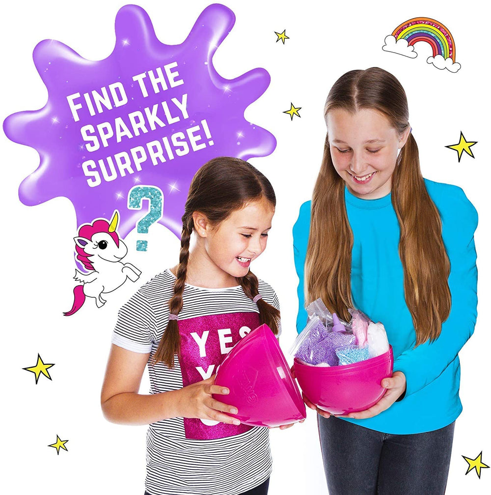 Surprise mini egg inside the GirlZone slime kit adds a playful mystery.