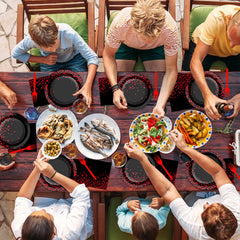 gisgfim 200-piece party tableware pack for up to 50 guests