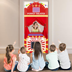 gisgfim doorway puppet theater durable materials ensure bright patterns stay vivid over time.