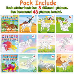 gisgfim paint by sticker farm animals book helps with color recognition