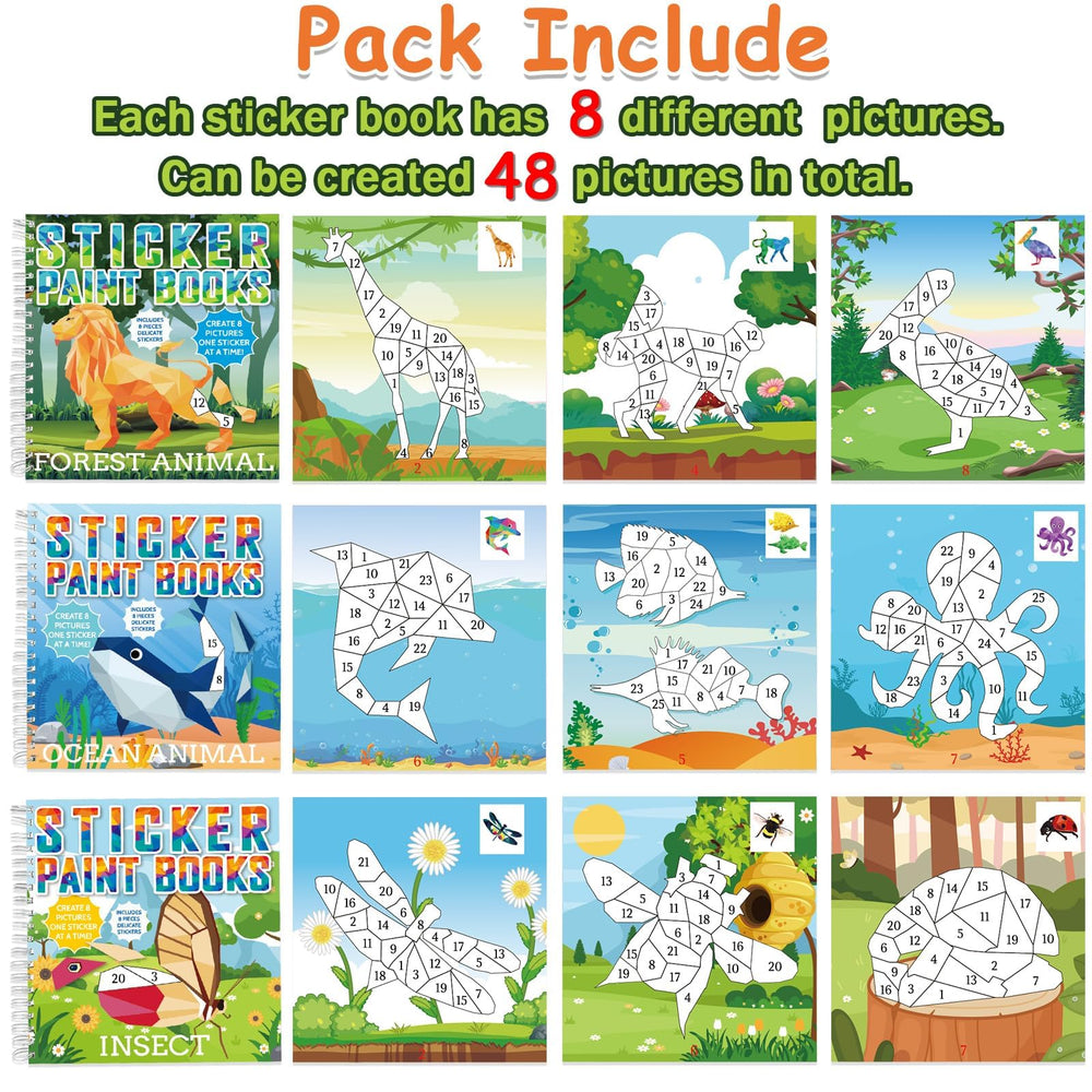 gisgfim paint by sticker marine animals book supports fine motor practice