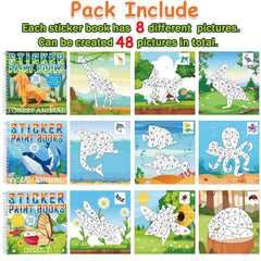 gisgfim paint by sticker marine animals book supports fine motor practice