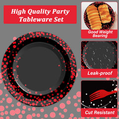gisgfim red plastic forks add modern flair to the table