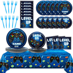 Gisgfim video game plates 9 inch for durable party dining
