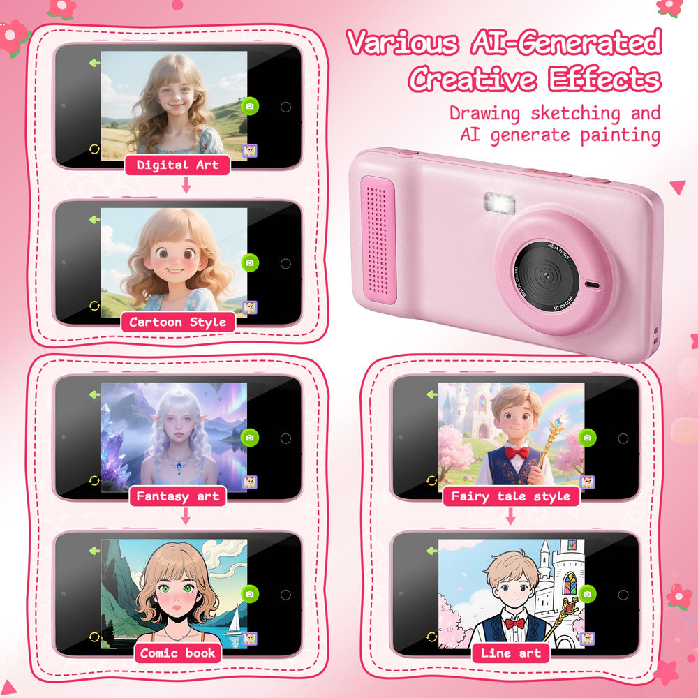 Gisotu AI Digital Camera 4-inch LCD screen enables easy framing
