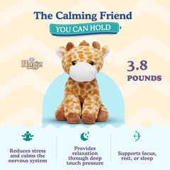 Hugz Moose the Giraffe calm presence evokes soothing vibes for all ages.