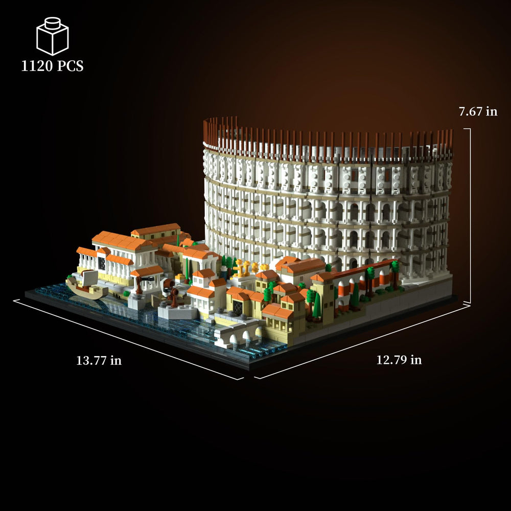 Givenni Colosseum detailed bricks highlight realism for a striking decor piece