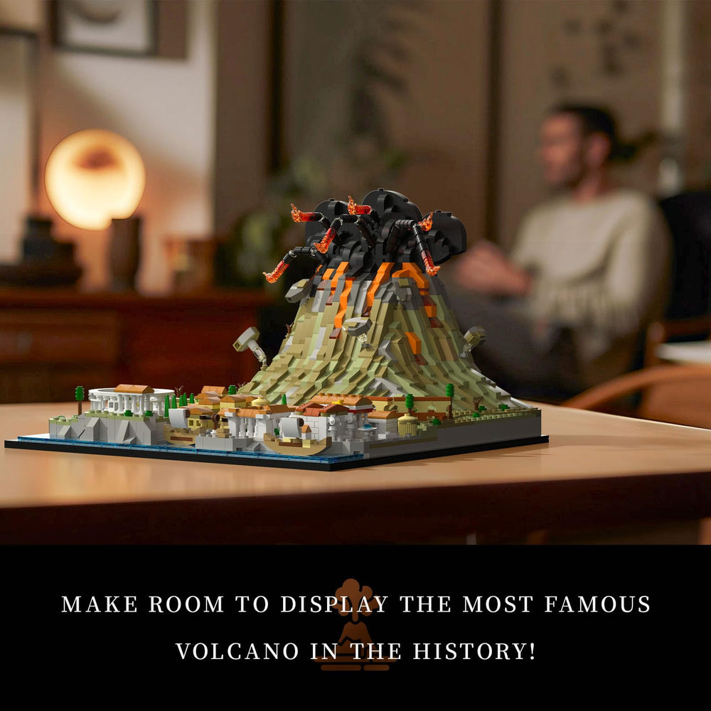 Givenni Vesuvio mount detail showing volcano diorama for dramatic display