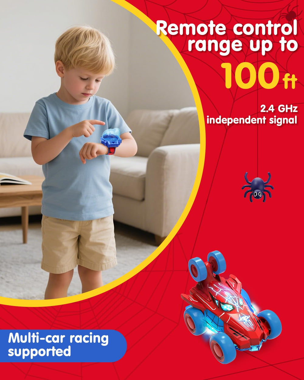 Givzan Spider Toy wristband with spider design provides hands-free racing vibe.