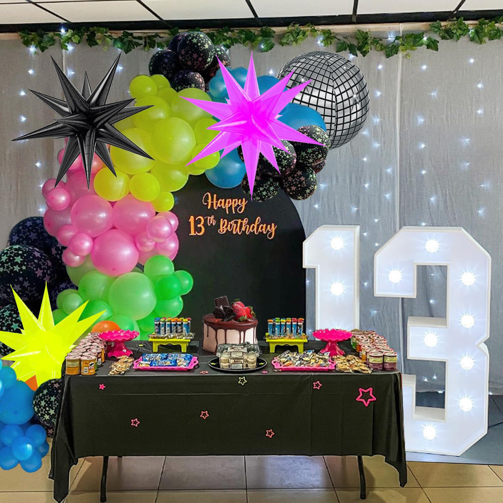 GIZIUXNE 22inch foil balloons set adds metallic glow to arches.