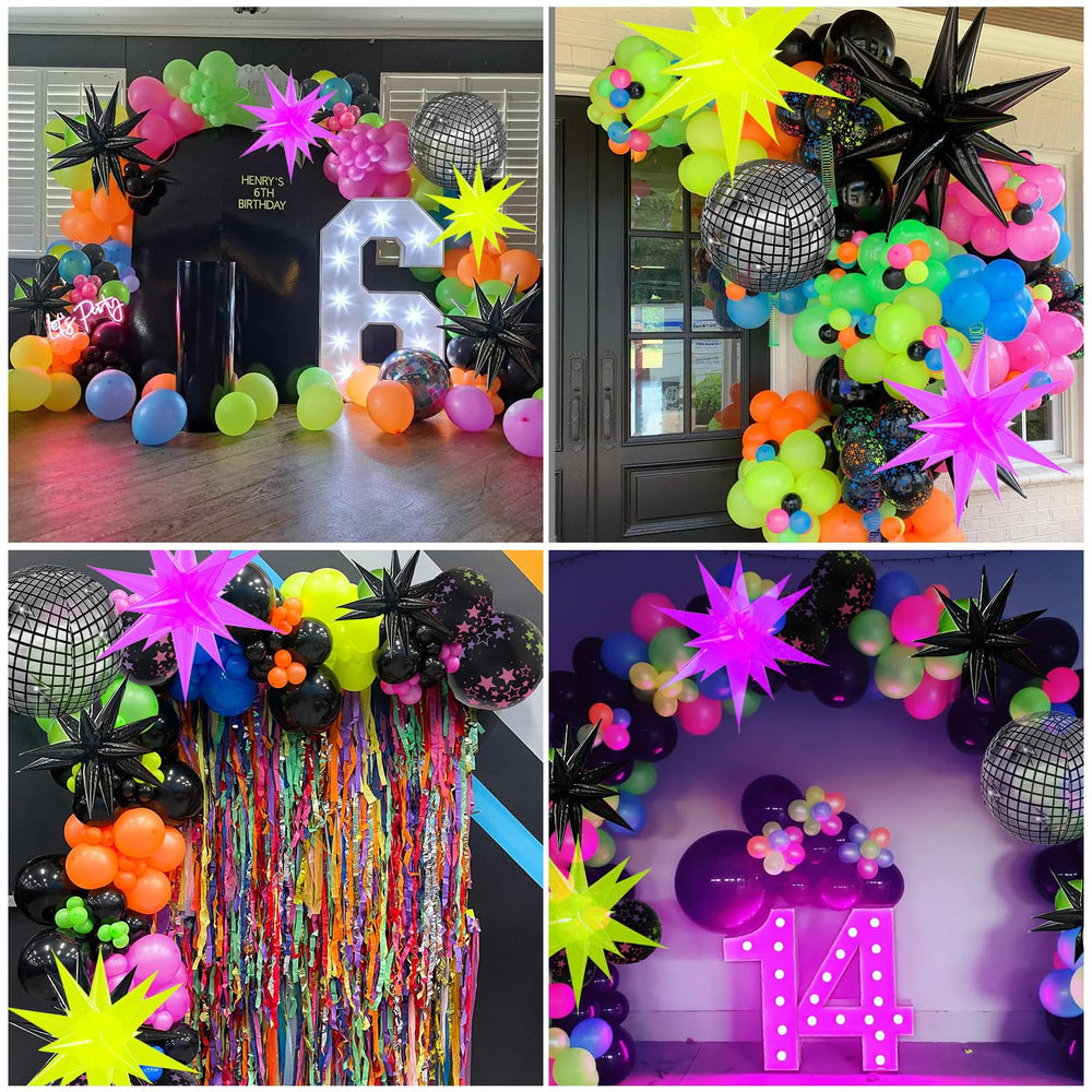 GIZIUXNE purple 10inch balloon creates stylish neon depth.
