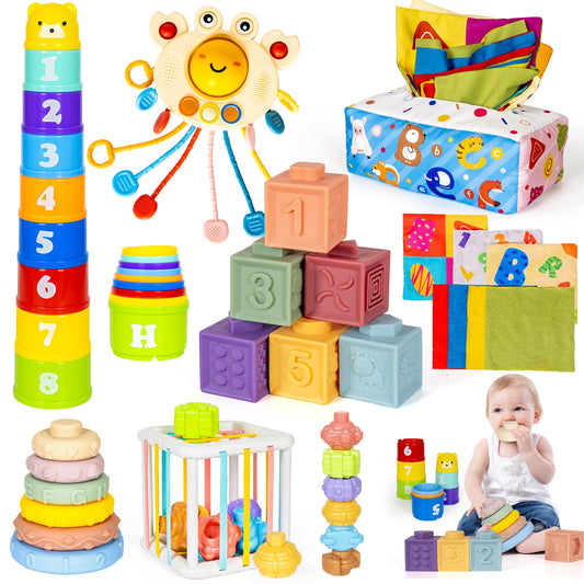 GJOF2YK 6-in-1 Montessori toy set components for versatile early learning