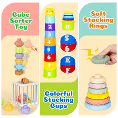 GJOF2YK colorful stacking blocks boost color recognition and hand-eye coordination