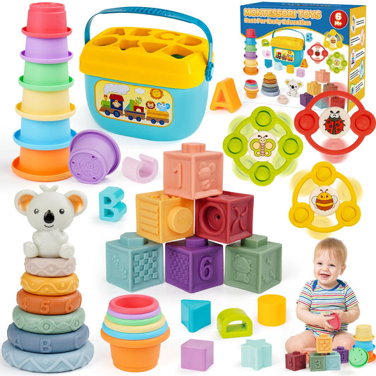 GJOF2YK sensory sorter shape matching set to boost early fine motor skills.