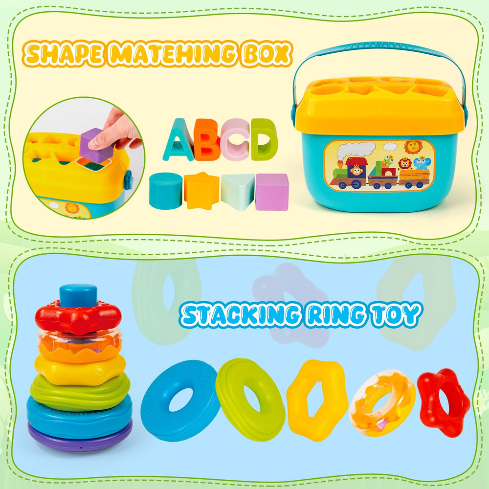 GJOF2YK sensory sorter shape matching toy enhances hand-eye coordination