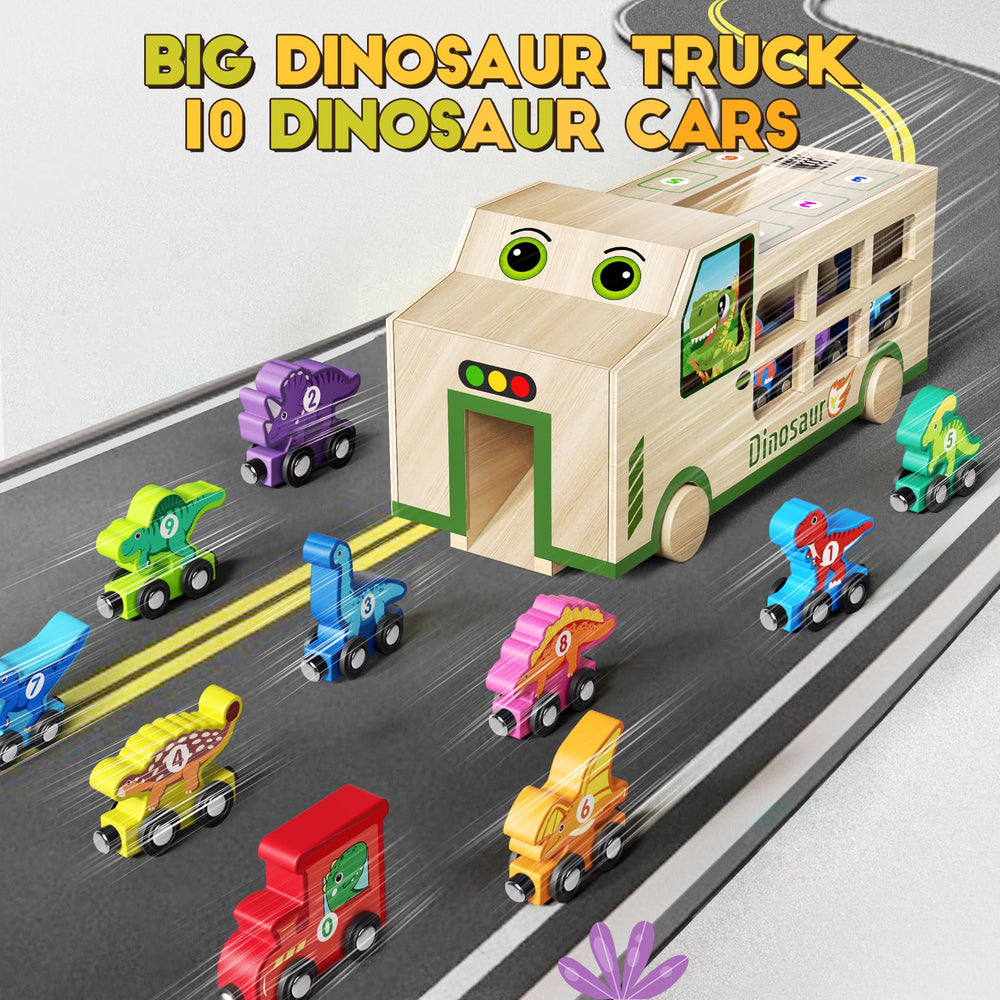 GJZZ flip-down ramp action on the dinosaur train set for racing play