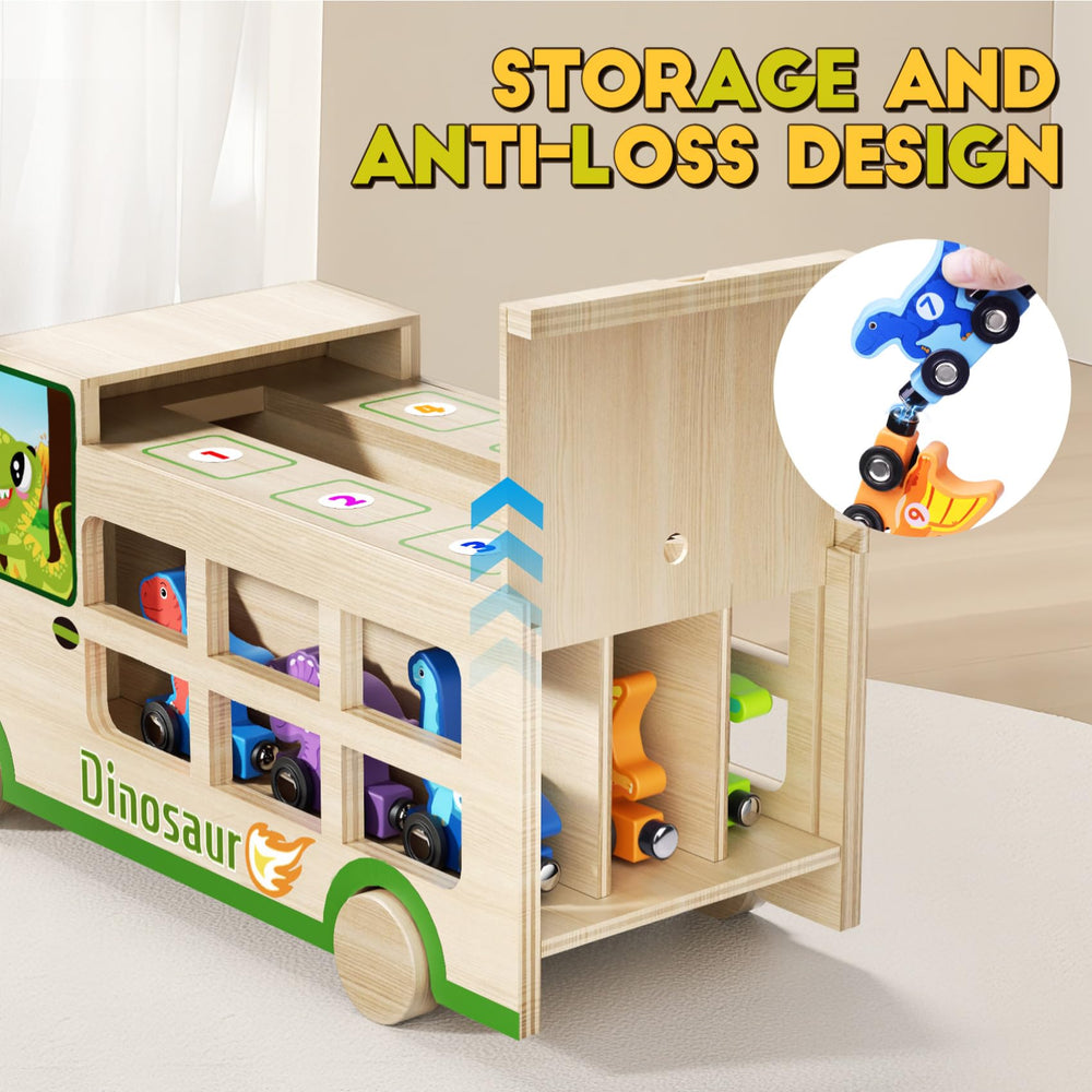 GJZZ Montessori-inspired set blends truck and train play for ages 2-5