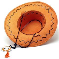 GK-O D Ace Cowboy Hat brim badges add iconic cosplay flair.