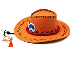 GK-O D Ace Cowboy Hat red beaded brim detail for anime outfits.
