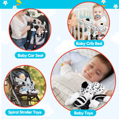 GKDOMS on-the-go spiral toy attaches securely to strollers.