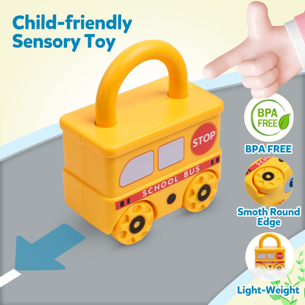 GKDOMS toy vehicles with smooth rounded edges for safe play.