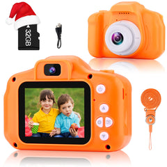 GKTZ Kids Camera front view with easy grip for small hands and clear selfies.
