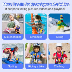 GKTZ Kids Camera compatible with GoPro kits for flexible mounting