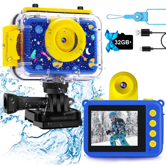 GKTZ Kids Camera underwater shot at 30 meters in pool for aquatic play