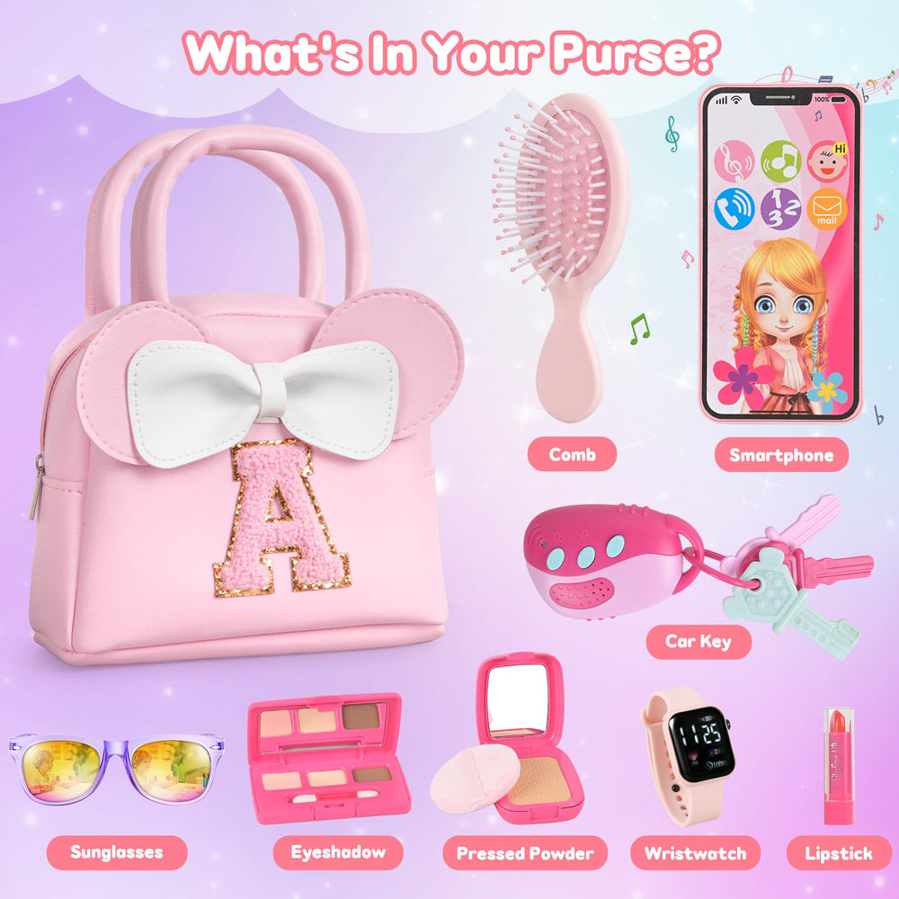 GKTZ Little Girl Purse phone showcases realistic toy phone for moms-and-daughters storytelling.