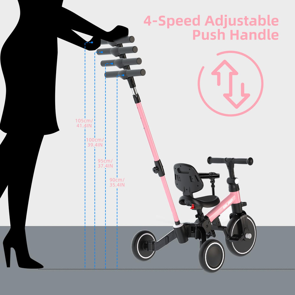 Glaf Tricycle 6-in-1 modes enable versatile riding options.